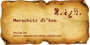 Merschitz Ákos névjegykártya
